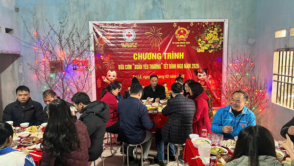 Xã Tri Lễ tổ chức chương trình Bữa cơm “Xuân yêu thương” Tết Bính Ngọ năm 2026