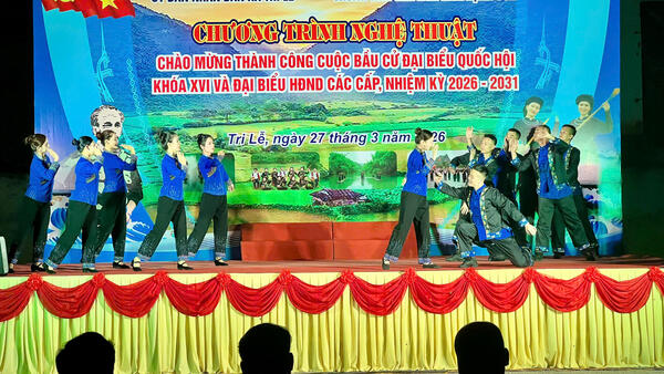 Xã Tri Lễ tổ chức Chương trình nghệ thuật chào mừng thành công cuộc bầu cử đại biểu Quốc hội khóa XVI và đại biểu HĐND các cấp nhiệm kỳ 2026-2031