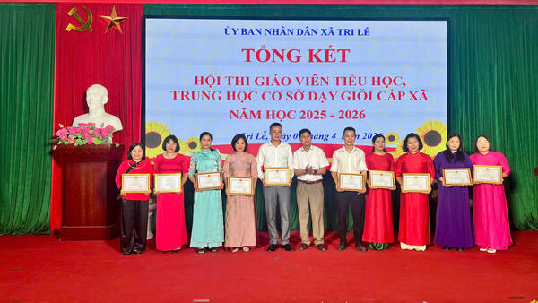 Tổng kết hội thi giáo viên Tiểu học, THCS dạy giỏi cấp xã năm học 2025 - 2026
