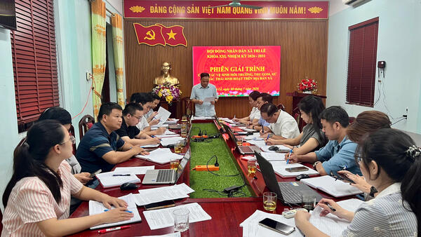 Thường trực HĐND xã Tri Lễ tổ chức phiên giải trình về công tác vệ sinh môi trường, thu gom và xử lý rác thải sinh hoạt