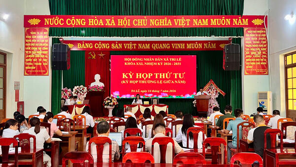 Kỳ họp thứ Tư (kỳ họp thường lệ giữa năm) HĐND xã Tri Lễ nhiệm kỳ 2026 - 2031